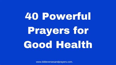 Prayerful & Spiritual Blessings for Health