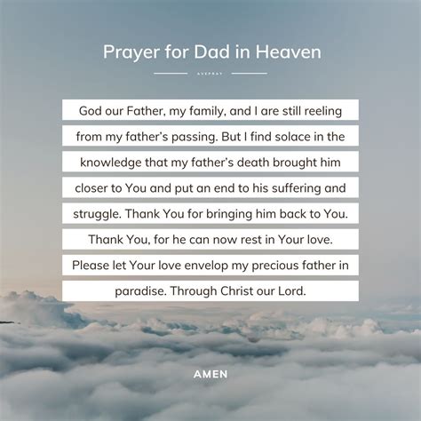 Prayers for Fathers in Heaven