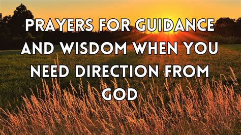 Prayers for God's Guidance and Provision