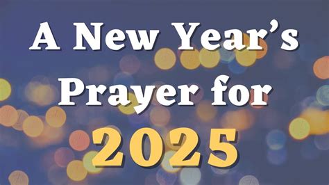 Prayers for His Year Ahead
