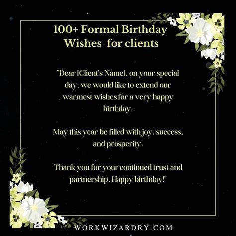 Professional & Formal Wishes for Colleagues & Clients