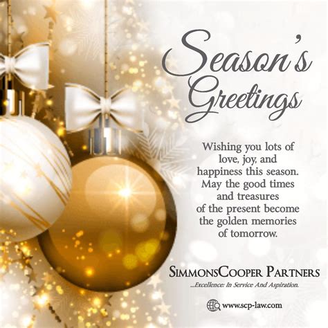 Professional & Polished Season's Greetings for Colleagues and Clients