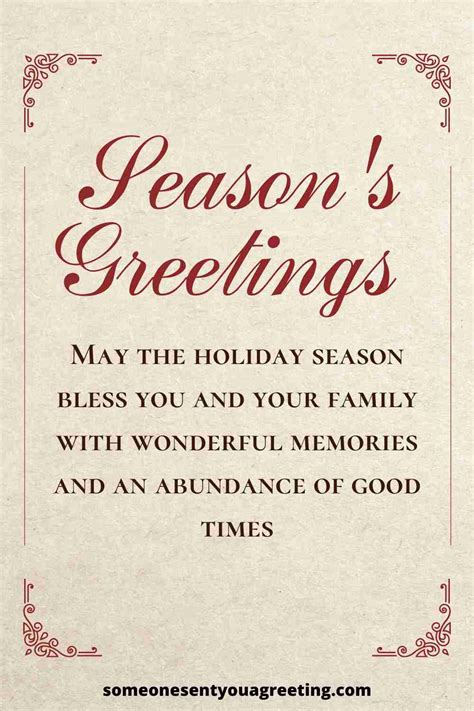 Professional & Polished Season's Greetings