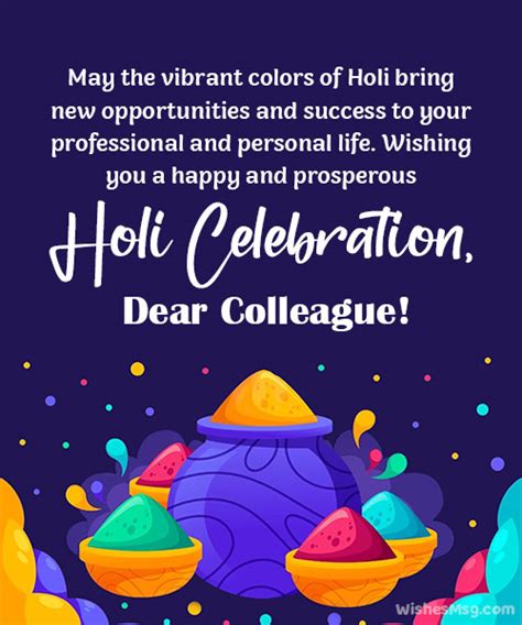Professional & Warm Holi Wishes for Colleagues & Clients