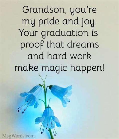 Proud Messages for a Grandson All Grown Up