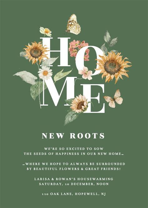 Putting Down Roots: Housewarming Wishes for a New Woodley Park Home