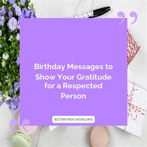 Respectful & Appreciative Wishes