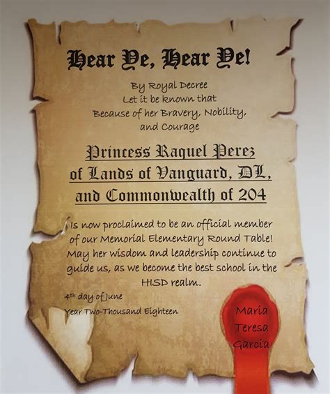 Royal Decrees for a Magnificent Celebration