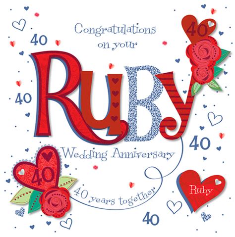 Ruby-Themed Wishes: Celebrating 40 Years of Brilliance