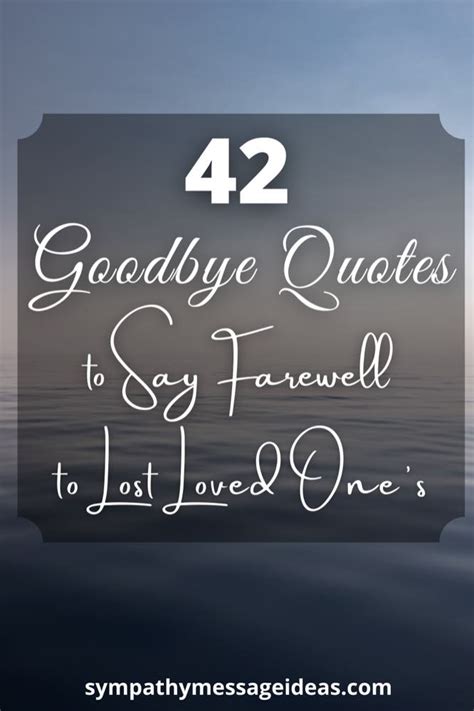Saying Goodbye with His Own Words