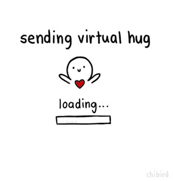 "Sending a Virtual Hug (and Cake!)" Playful Digital-Themed Wishes