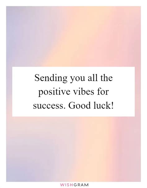 Sending Good Vibes: Luck & Success