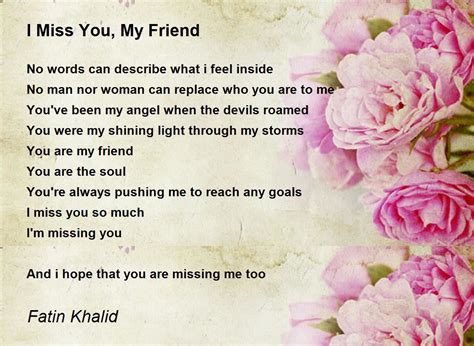Sentiments for a Friend You Truly Miss