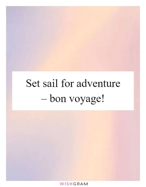 Setting Sail: Bon Voyage Wishes for a Grand Departure