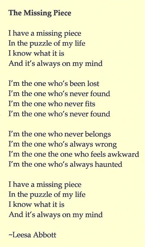 Short & Poetic Musings for a Missing Piece of Your Heart