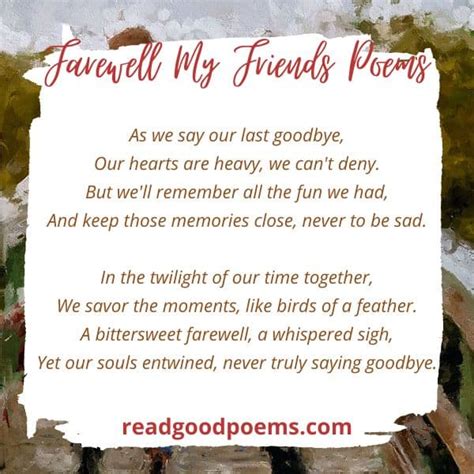 Short & Poetic Symbols for a Final Farewell