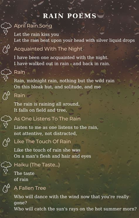 Short & Poetic: Texts for a Rainy Day Mood