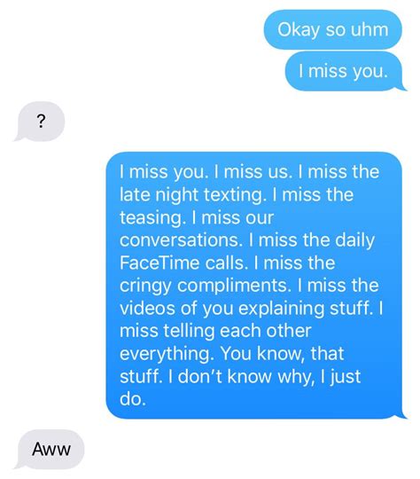 Short & Punchy Texts for When You Miss Them Most