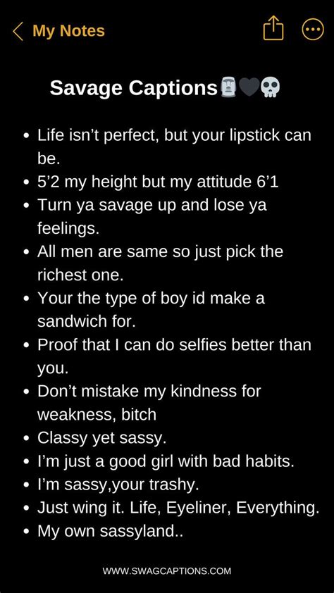 Short & Savage Lines for Your Socials