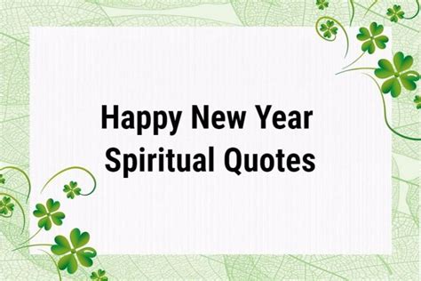 Short & Serene Spiritual New Year Quotes