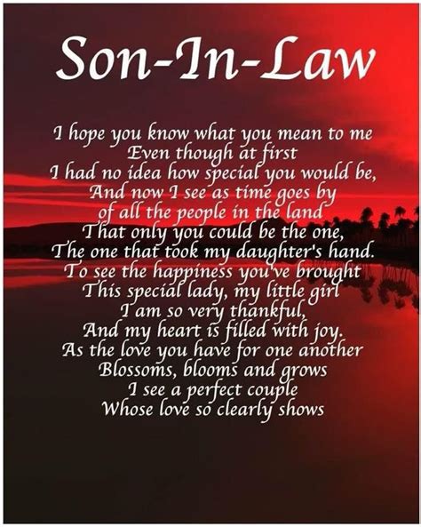 Short & Sincere Messages for a Special Son-in-Law