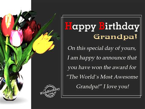 Short & Sweet Birthday Messages for Grandpa