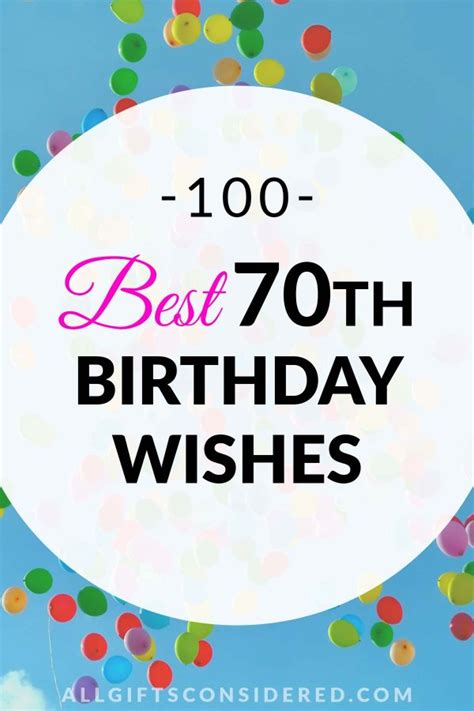 Short & Sweet Birthday Messages for Turning 70