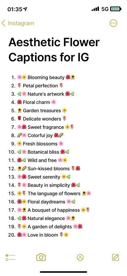 Short & Sweet Captions for Flower Photos
