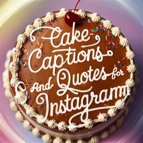 Short & Sweet Captions for Your Cake Pic