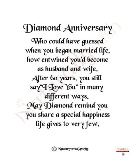 Short & Sweet Diamond Anniversary Quotes