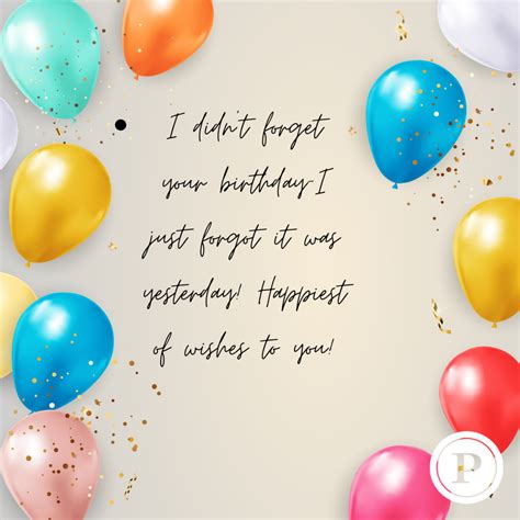 Short & Sweet for Texts & DMs: "Belated Birthday Quickies"