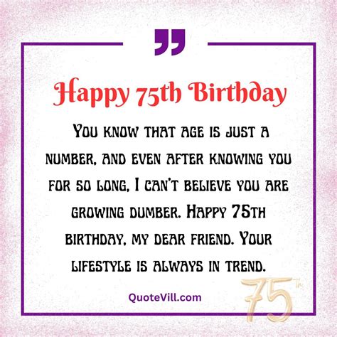 Short, Sweet & Memorable 75th Birthday Messages