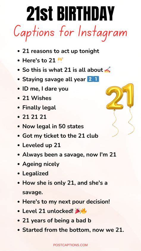 Short, Sweet & Ready for Instagram: 21st Birthday Captions & Texts