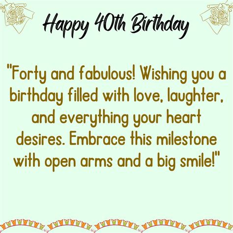 Short, Sweet & Shareable: Perfect 40th Wishes for Texts and Social Media