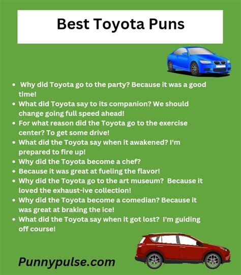 Short & Sweet: Text-Ready Toyota Puns