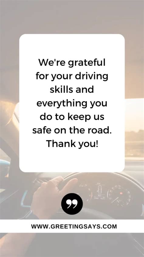 Simple & Sincere: Everyday Thank You Wishes for Your Driver