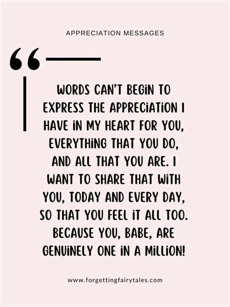 Simple & Sincere Messages of Love and Appreciation