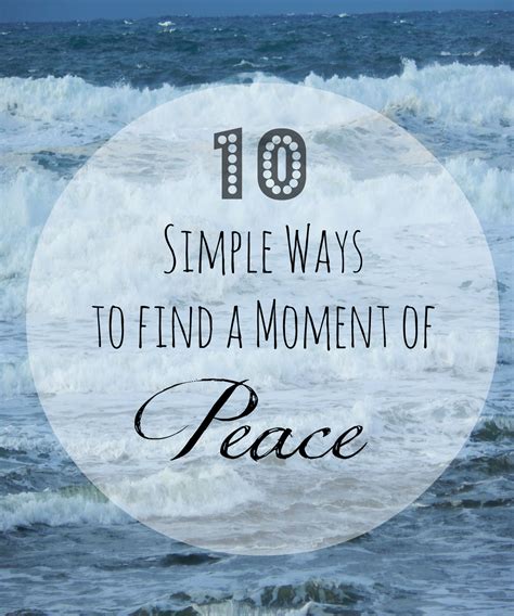 Simple Wishes for a Moment of Peace