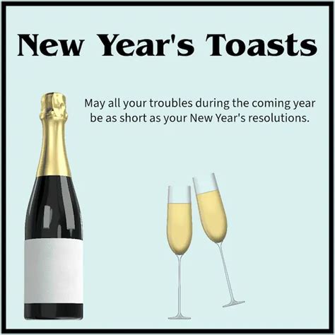 Slightly Sarcastic & Cynical New Year Toasts