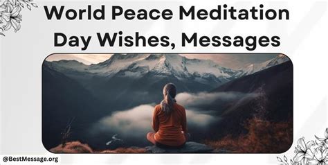 Spiritual, Meditative, and Philosophical Wishes for Peace