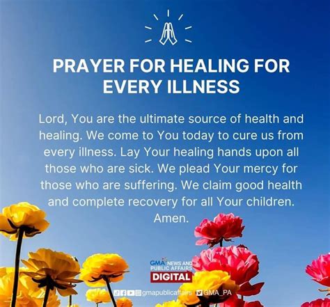 Spiritual or Faith-Based Messages of Prayer & Healing