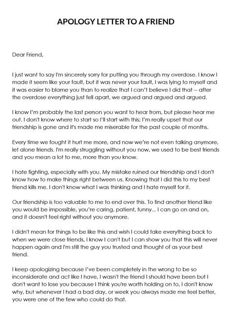 Starters for a Heartfelt Apology Letter