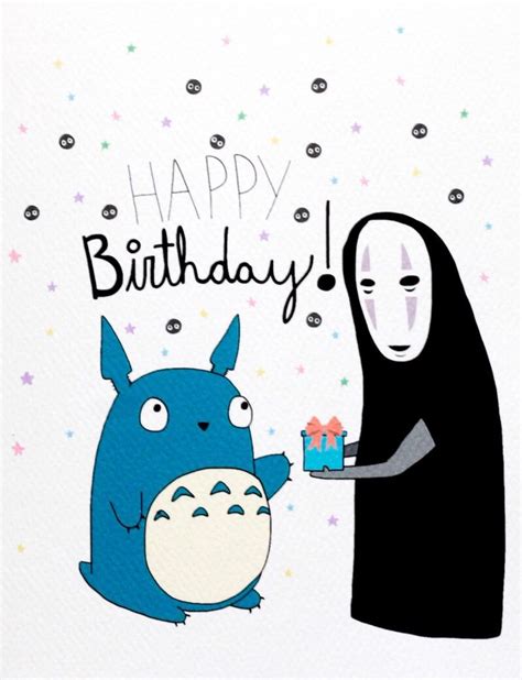 Studio Ghibli-Inspired Whimsical Birthday Blessings
