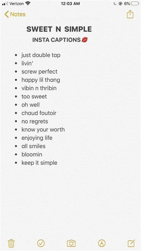 Sweet & Simple Captions