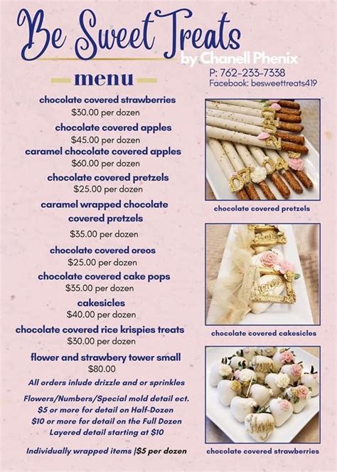 Sweet Surrender: Dessert & Specialty Treat Menus