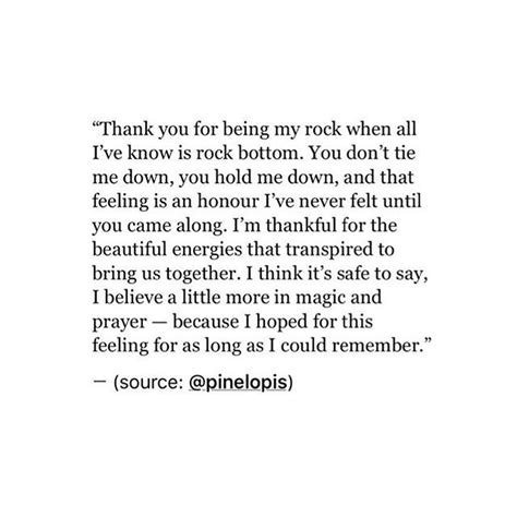 Thank You for Being My Rock