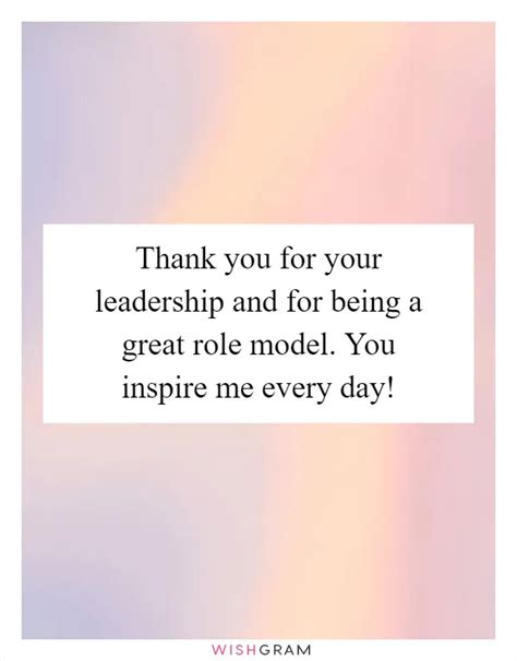 Thank You for Your Strength & Guidance: Wishes for a Role Model