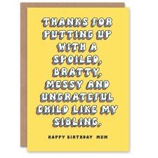 "Thanks for Putting Up With My Sibling" Jokes