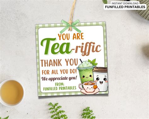 "Thanks for the Tea-rrific Time" Notes