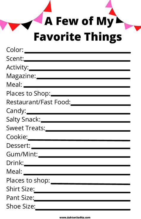 The "A Few of My Favorite Things" Guide